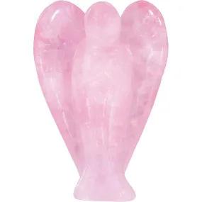 1" Carved Angel Figurine - Rose Quartz