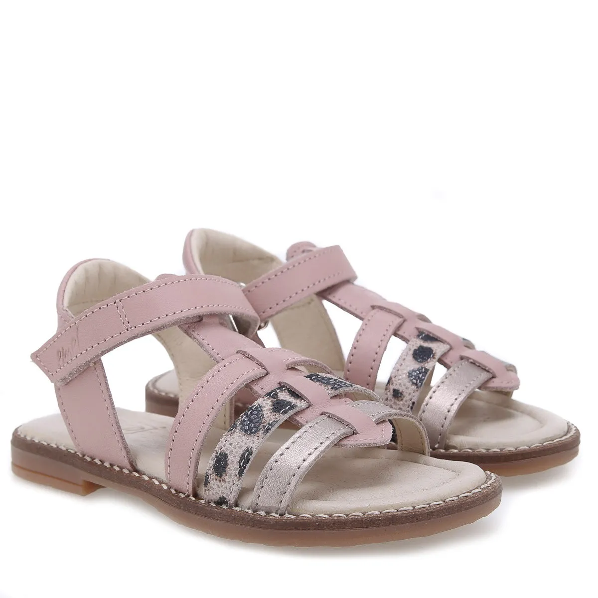 (2702-4) Emel  pink strap sandals