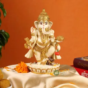 7" LORD GANESHA STANDING FINE PAINTING