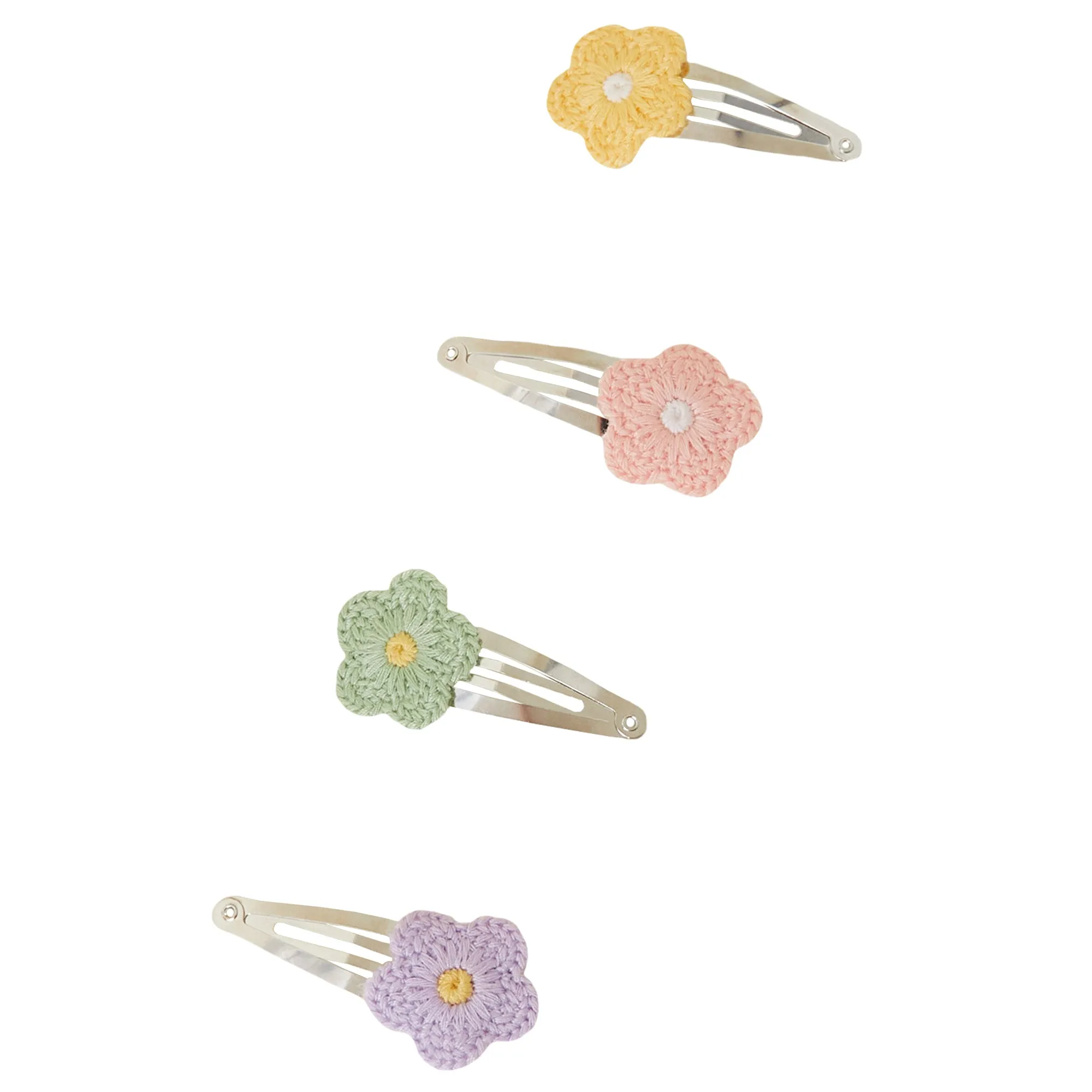 Accessorize London Girl's Multi Flower Hair Clips Pack Of Four