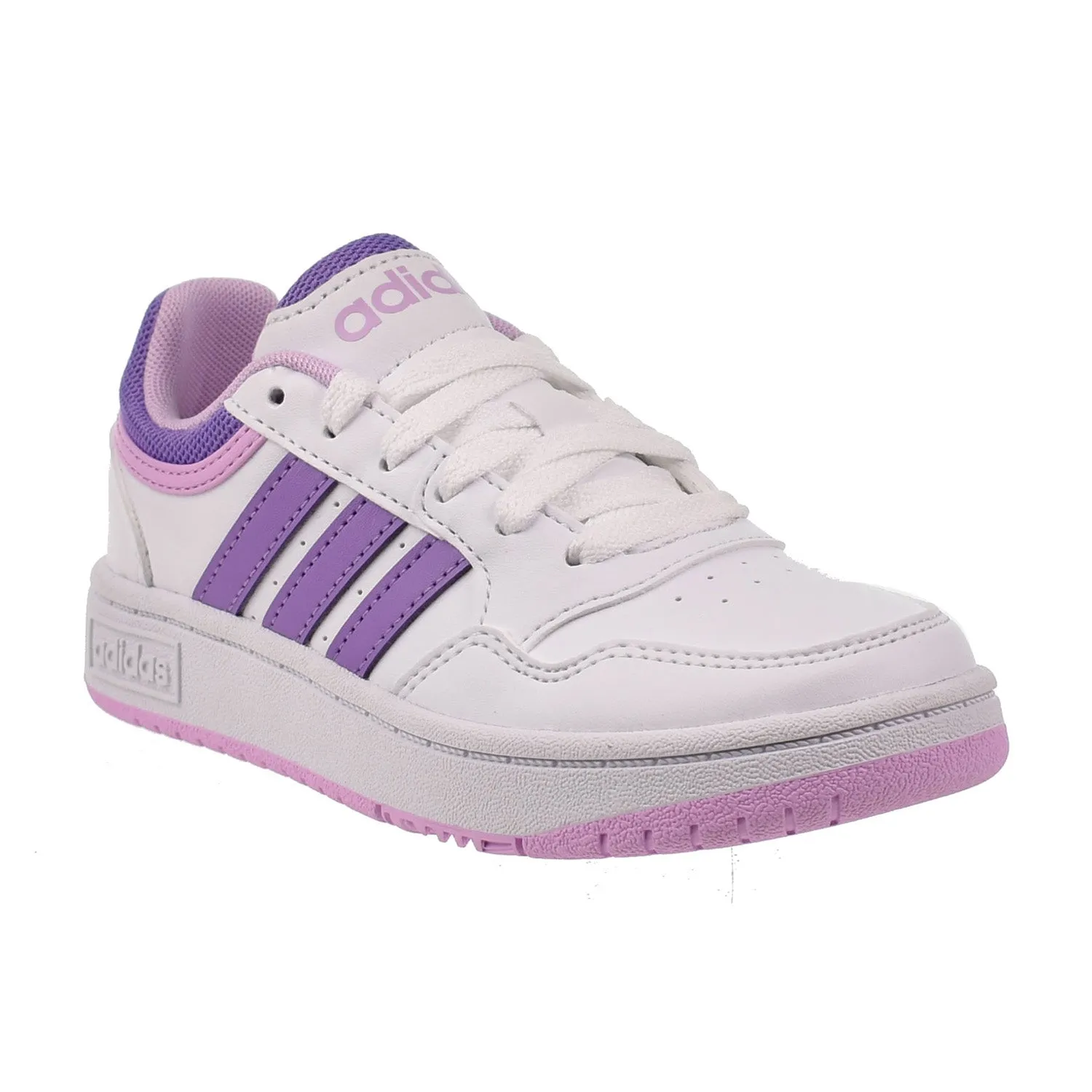 Adidas Hoops 3.0 C Little Kids' Shoes White-Purple