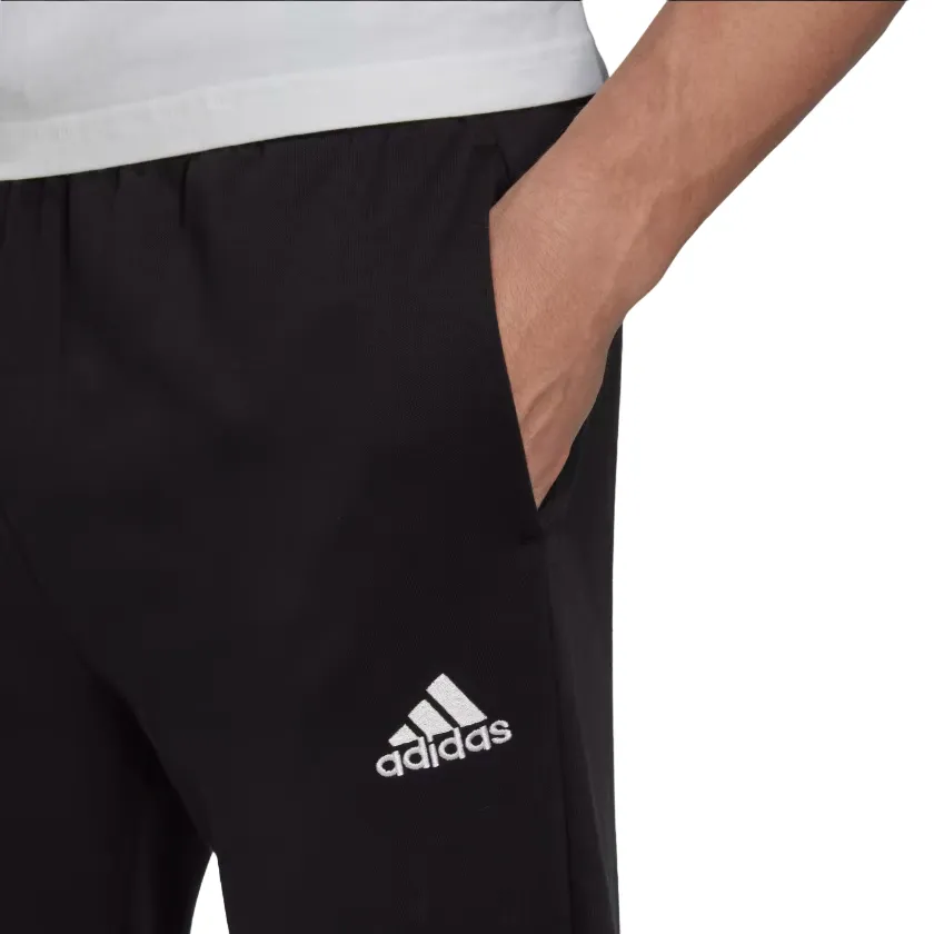 Adidas sports trousers with cuff in fleece cotton for men HL2236 black