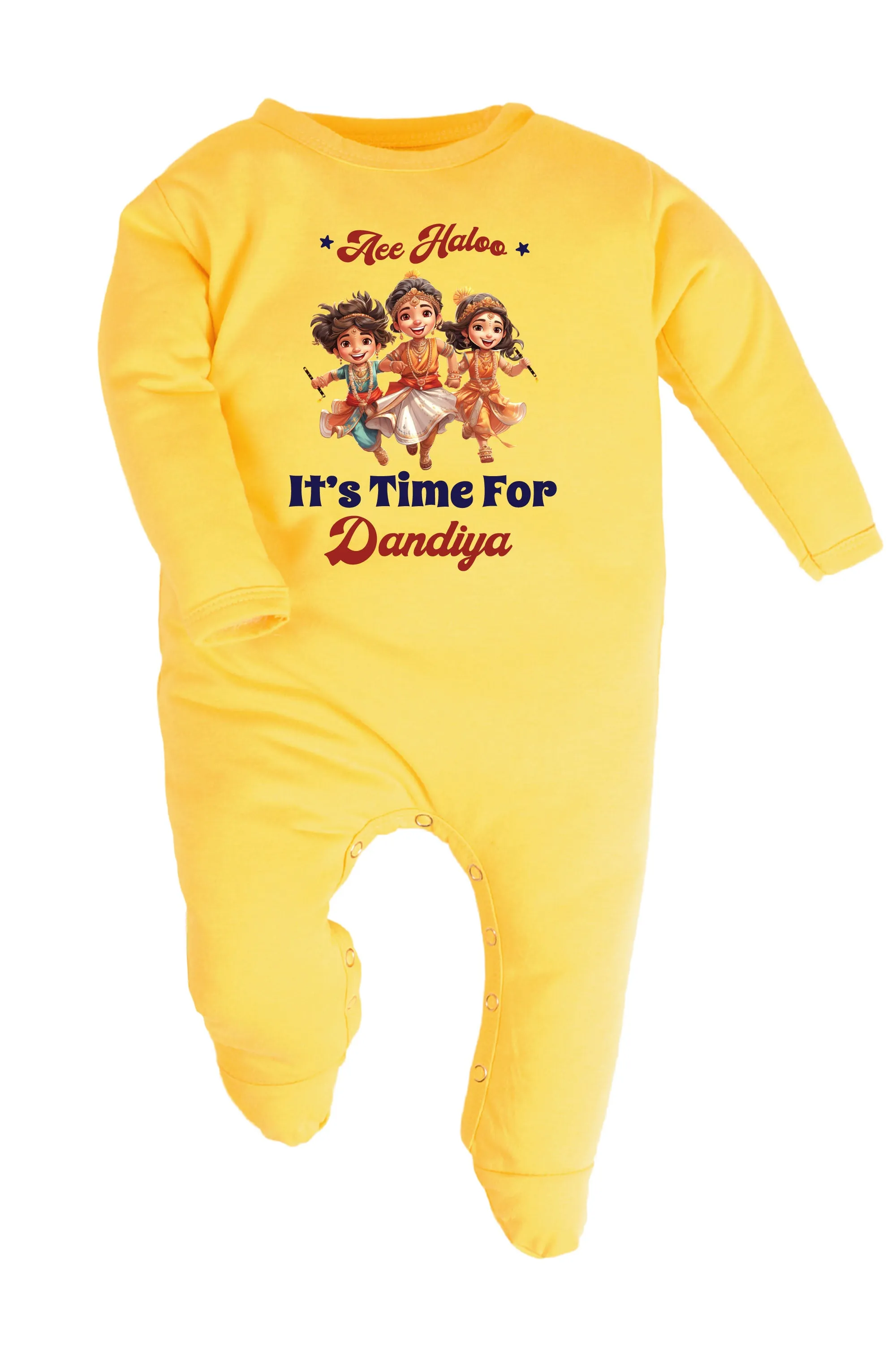 Aee Haloo It's Time For Dandiya Baby Romper | Onesies