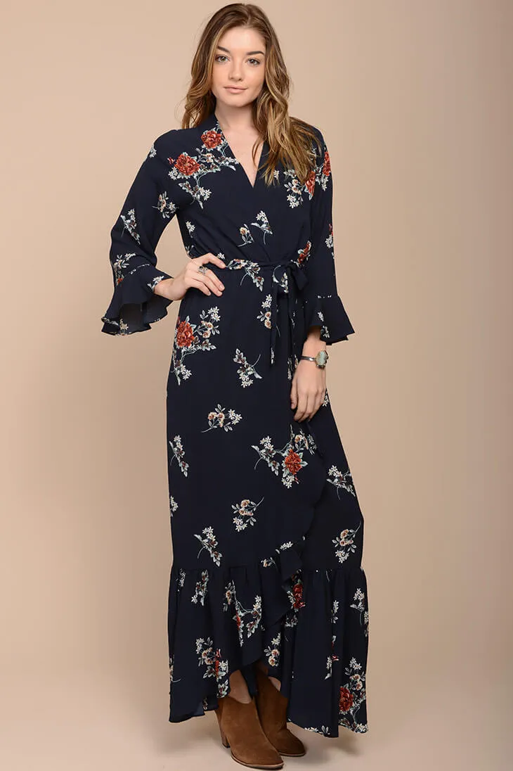 Alice Floral Maxi Dress Navy