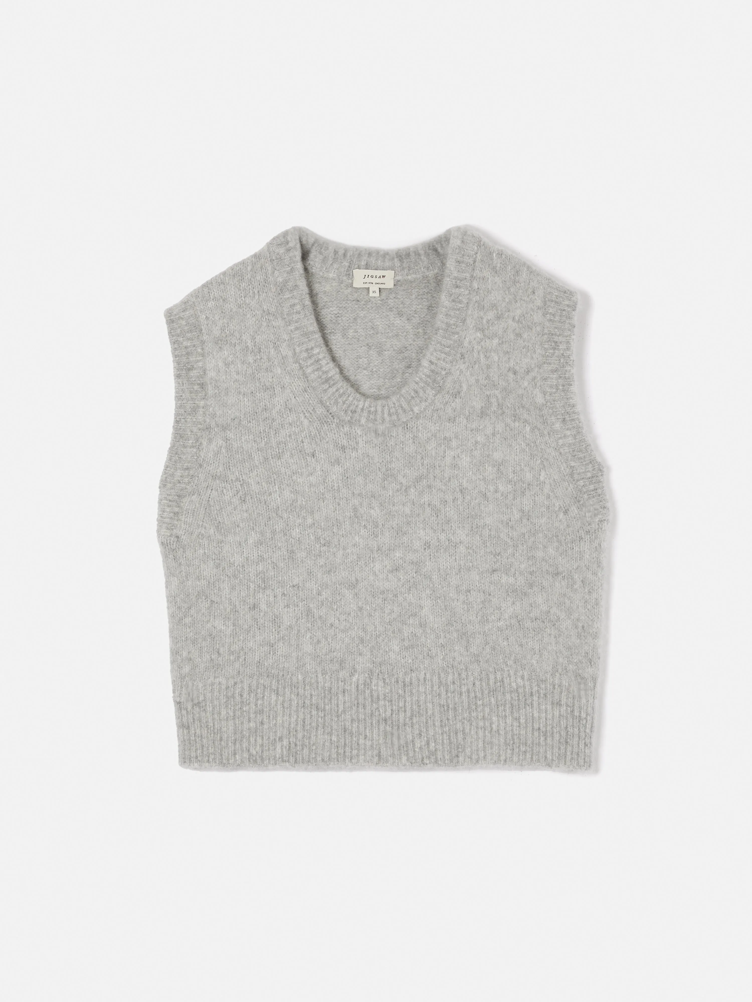 Alpaca Blend U Neck Tank | Grey