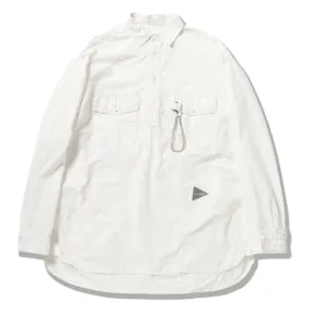 And Wander Cordura Typewriter L/S Over Shirt White