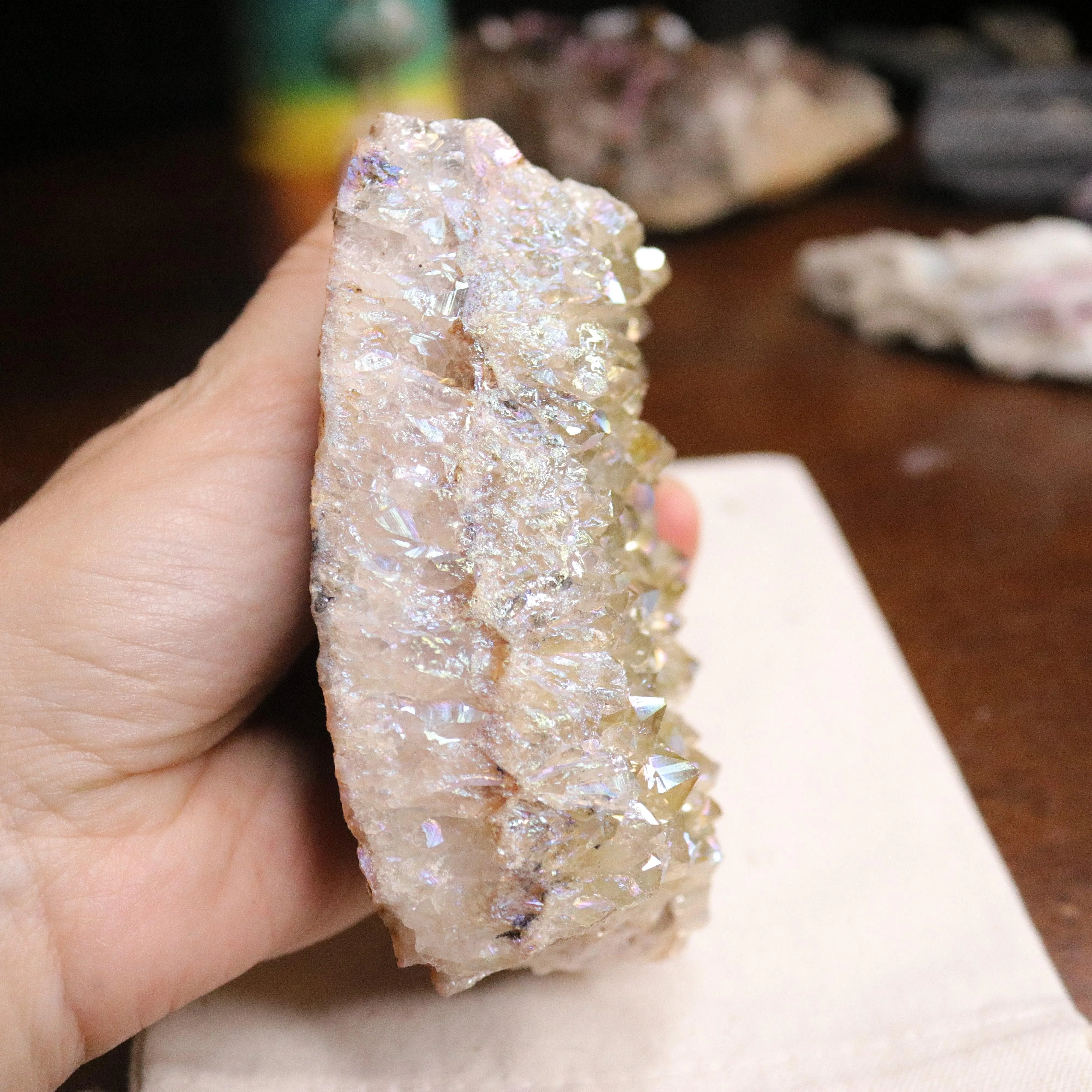 Angel Aura Citrine ~ Beautiful Display Crystal for Prosperity Altar