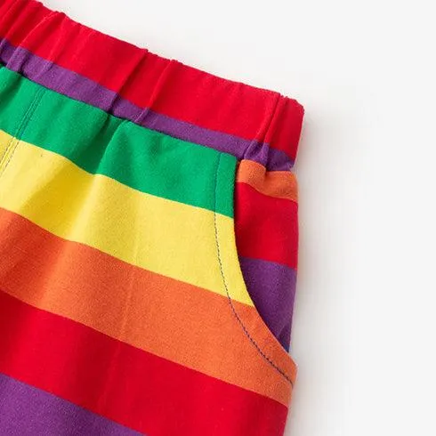 Baby Kid Boys Striped Rainbow Shorts