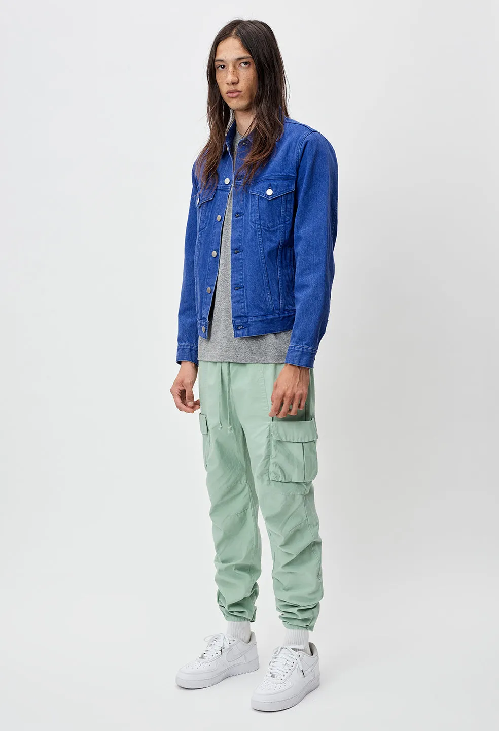 Back Sateen Cargo Pants / Sea Foam