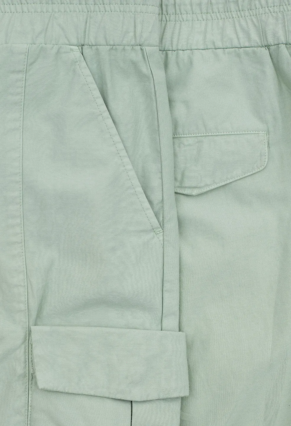 Back Sateen Cargo Pants / Sea Foam