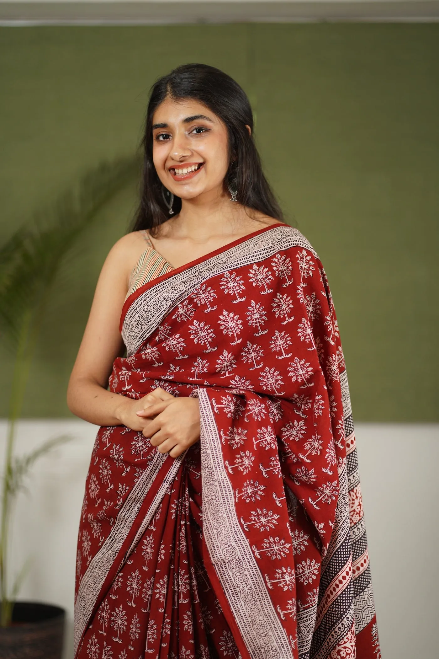 Bagh Hand Block Printed Cotton Saree