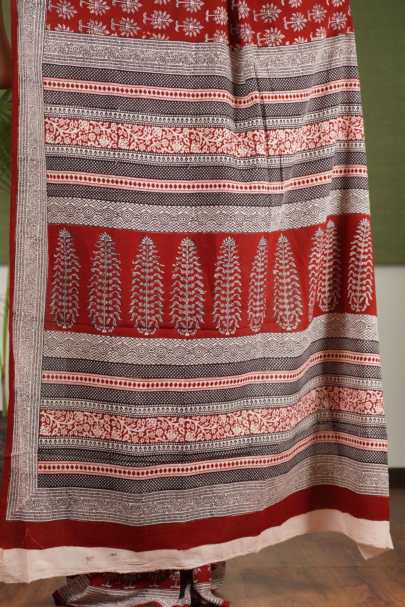 Bagh Hand Block Printed Cotton Saree