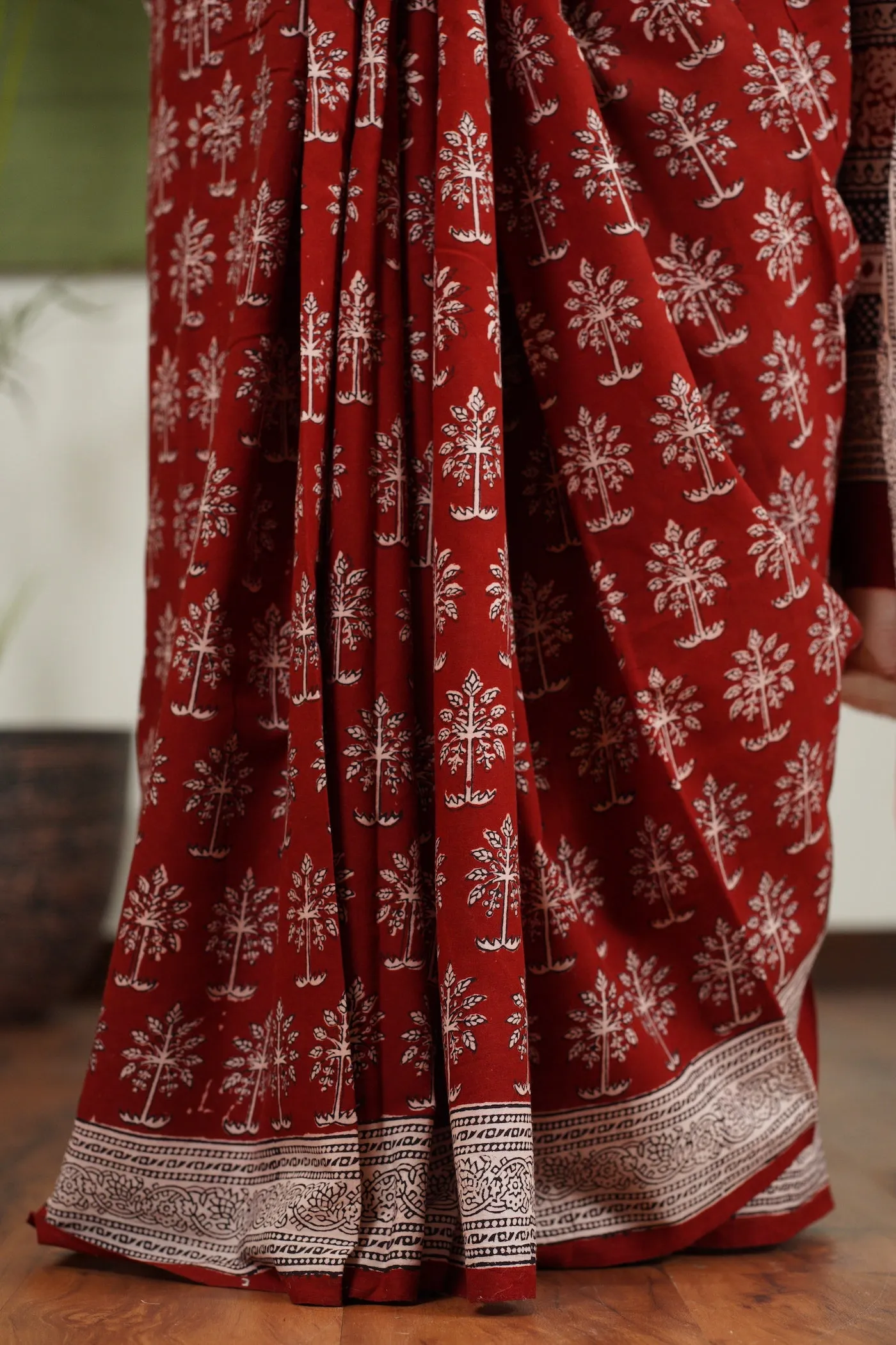 Bagh Hand Block Printed Cotton Saree