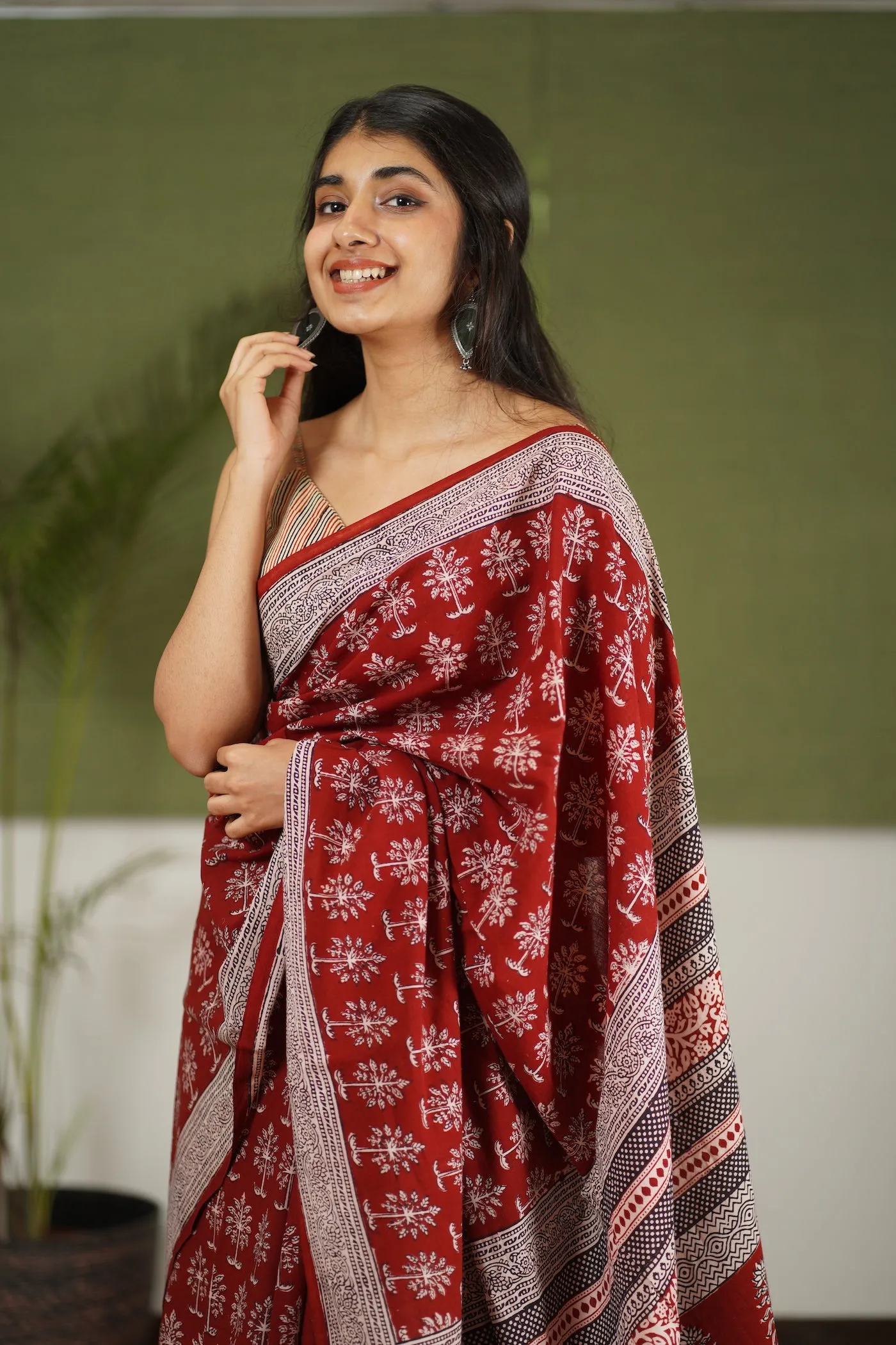 Bagh Hand Block Printed Cotton Saree