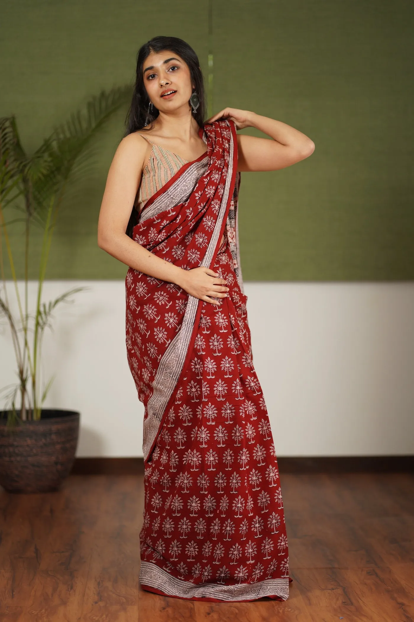 Bagh Hand Block Printed Cotton Saree