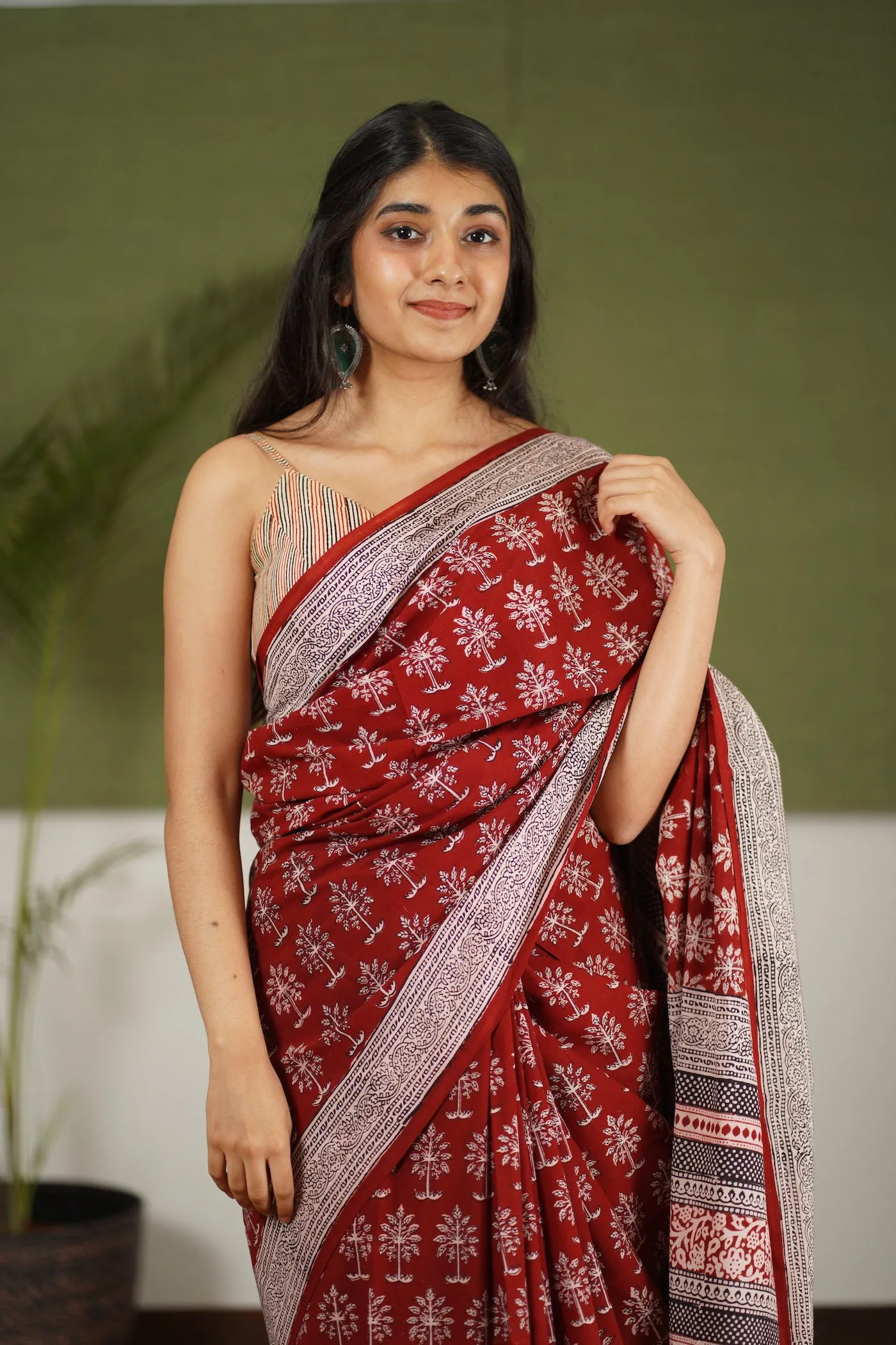 Bagh Hand Block Printed Cotton Saree