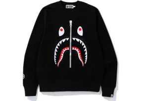 BAPE FELT SHARK CREWNECK BLACK