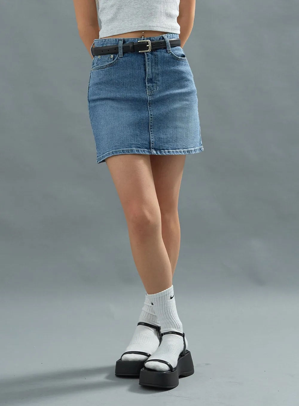 Basic Denim Miniskirt CU22