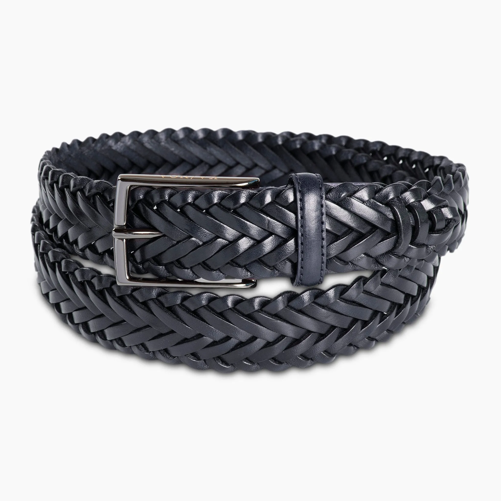 Berry hand woven leather belt