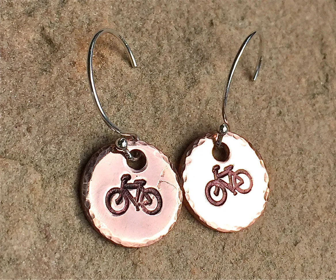 Bicycle, Arrow, Yoga Earrings