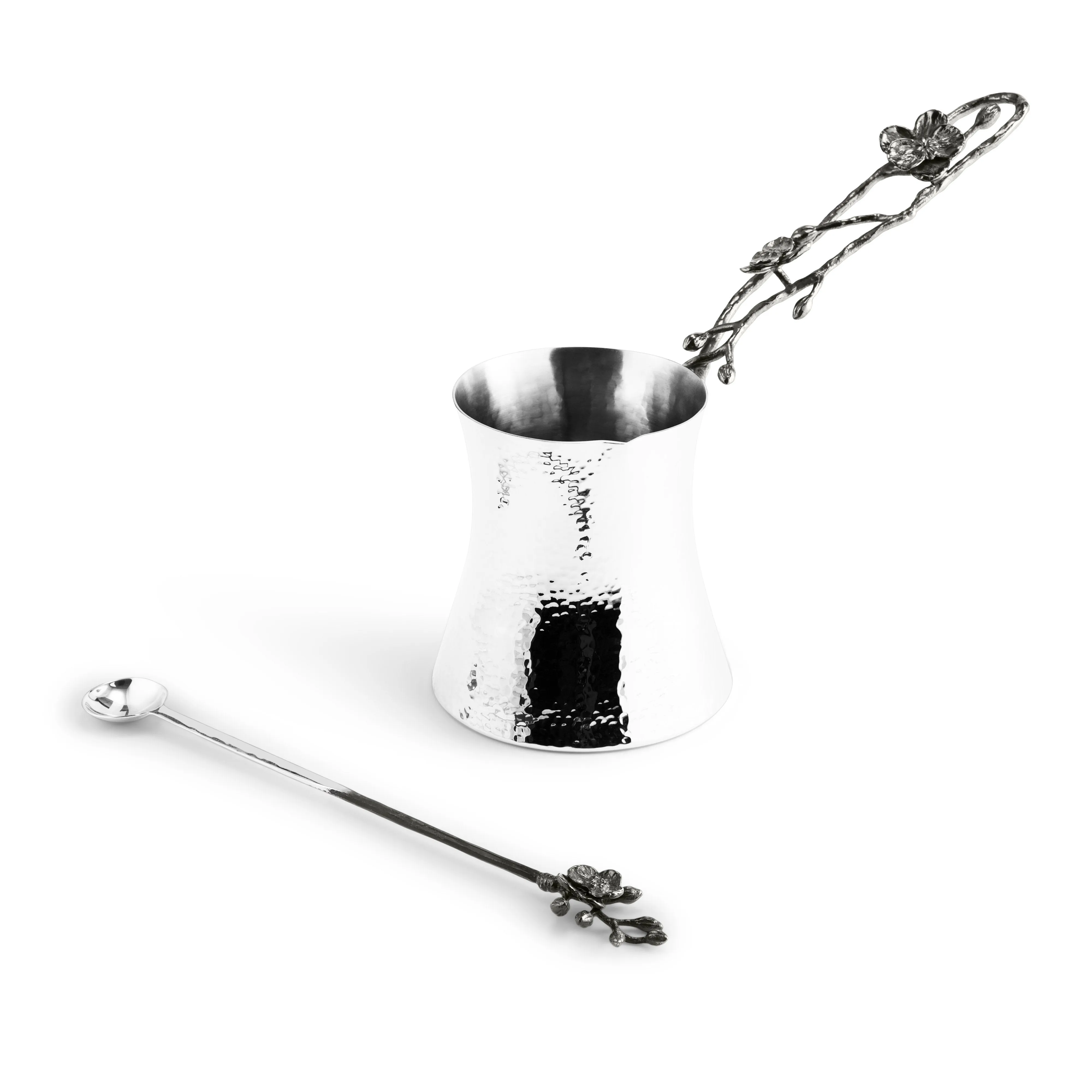 Black Orchid Coffee Pot with Spoon