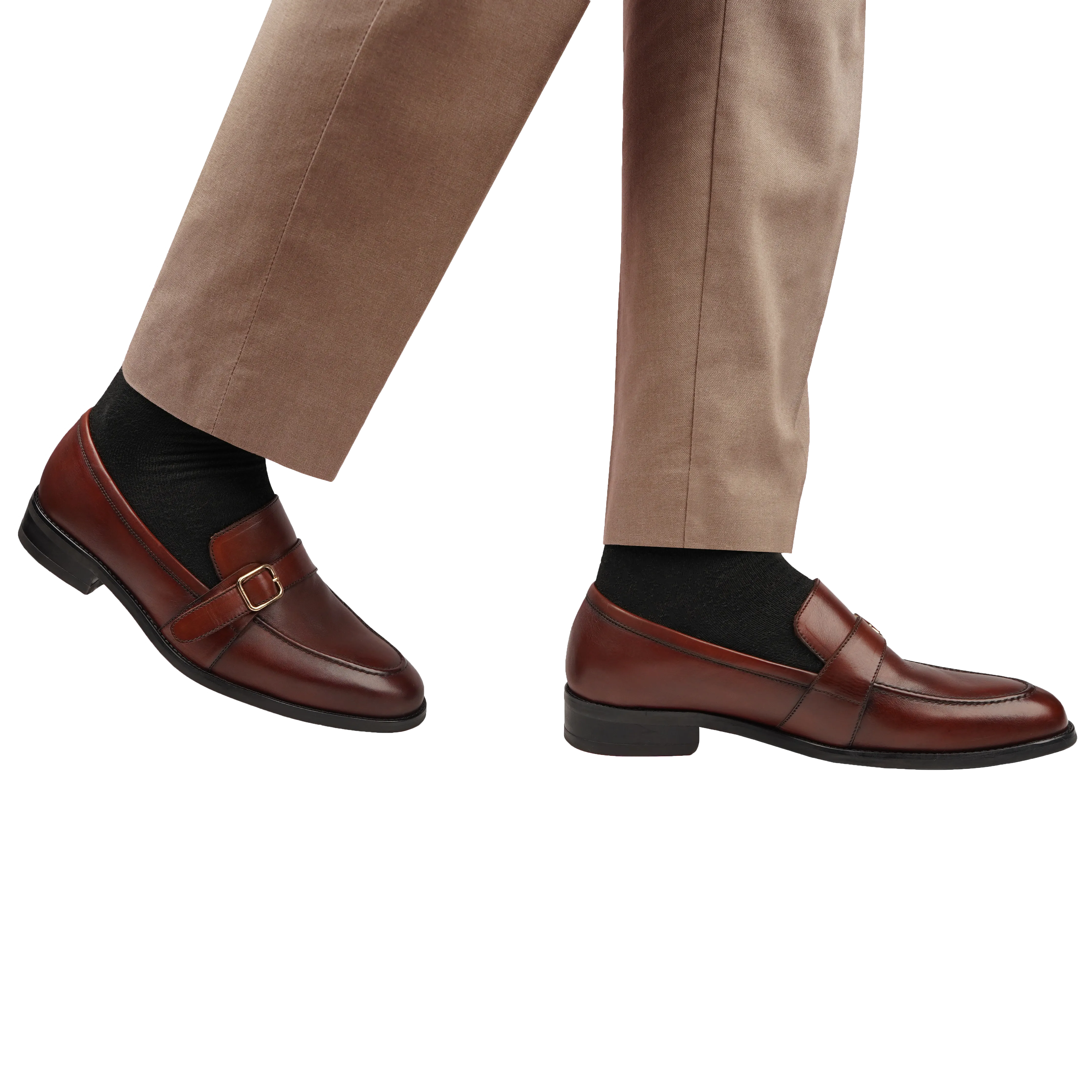 BRIXTON - REDDISH BROWN LOAFER