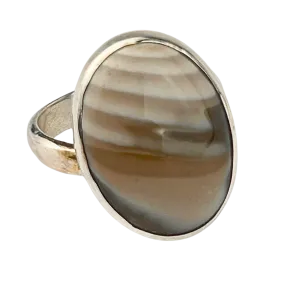 Brown Agate Ring #222