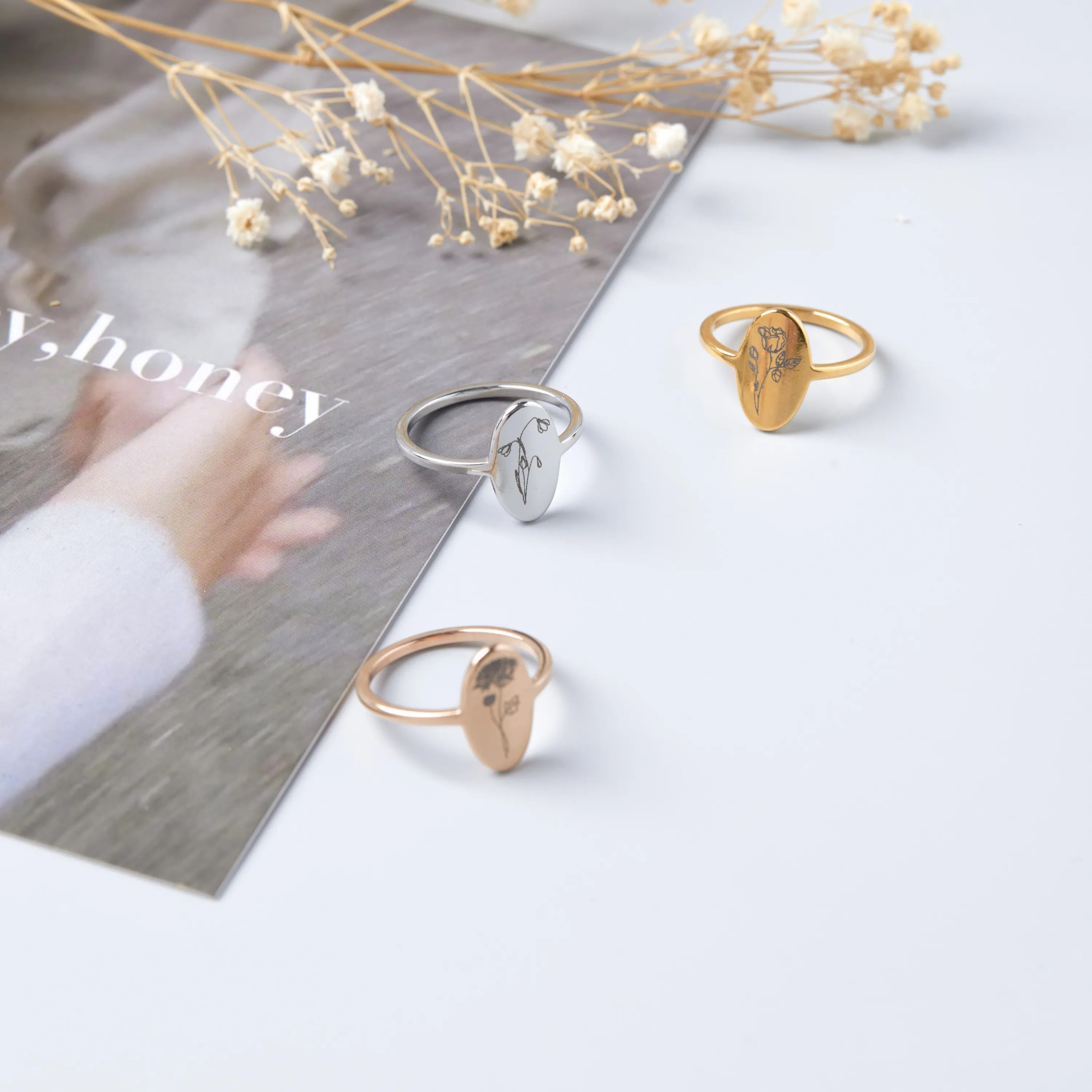 Calla Birth Flower Ring