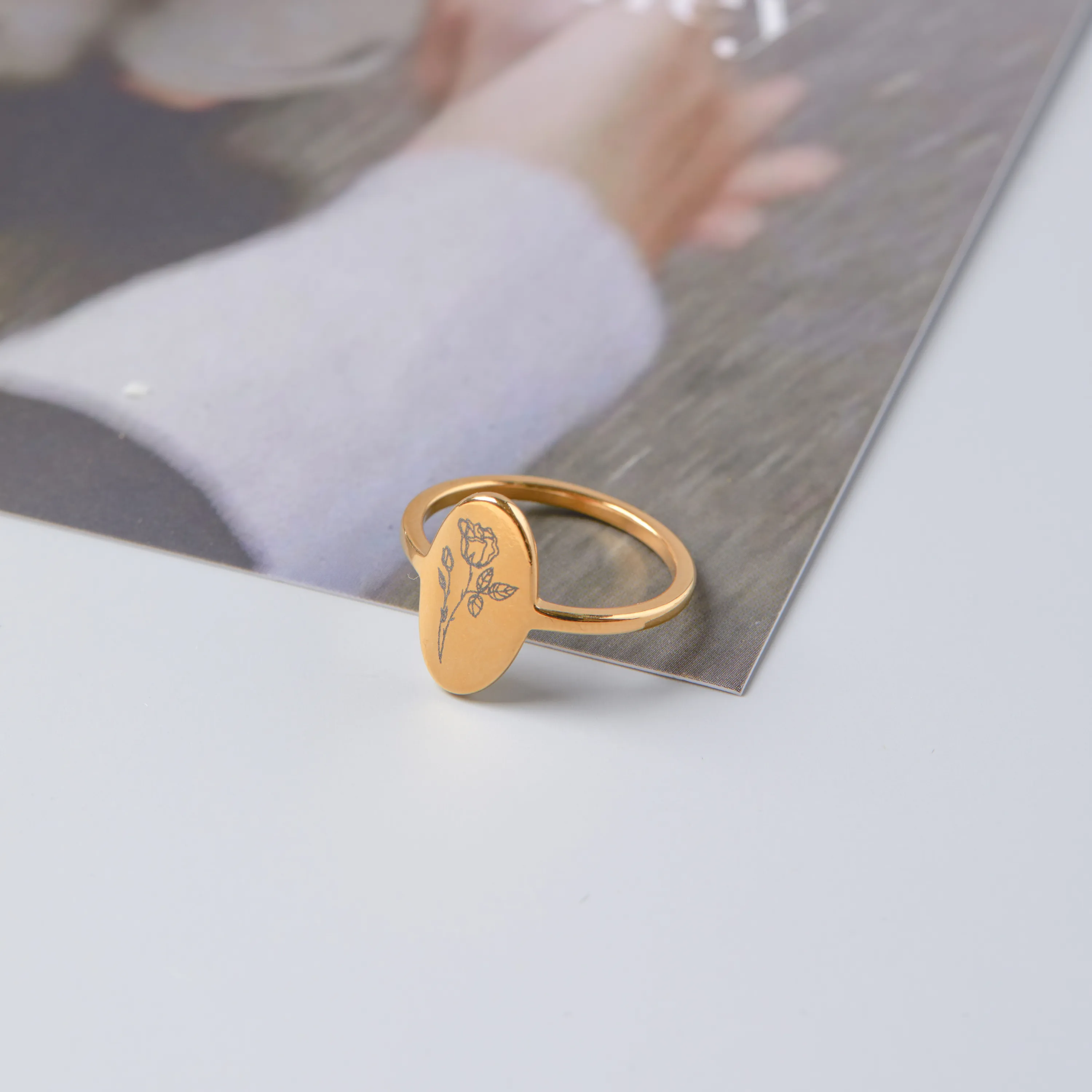 Calla Birth Flower Ring