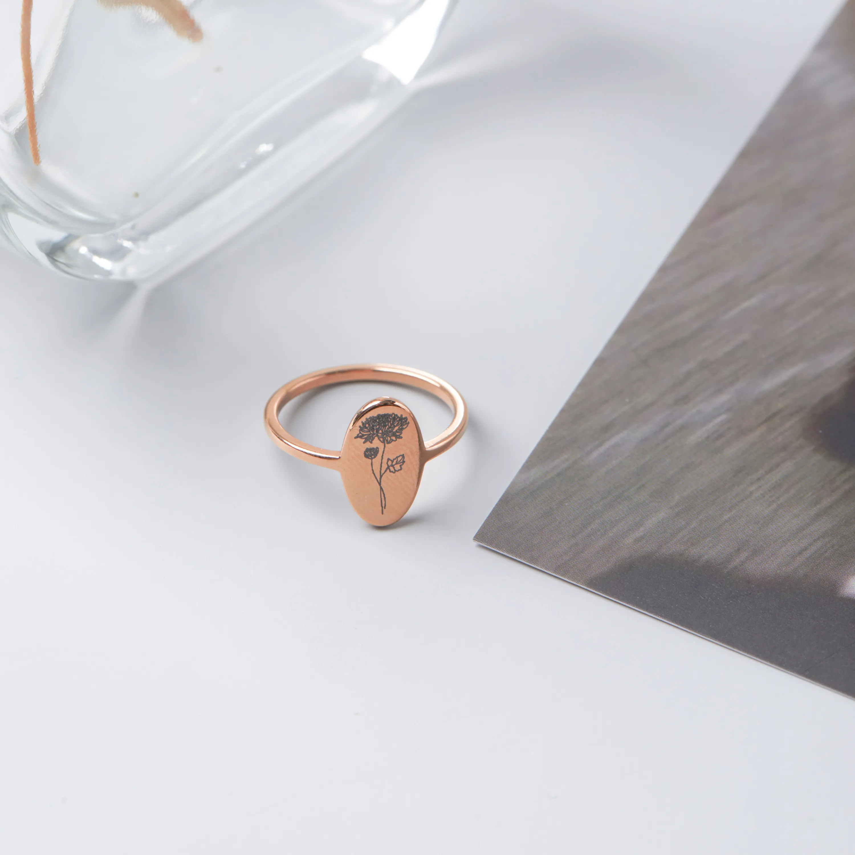 Calla Birth Flower Ring