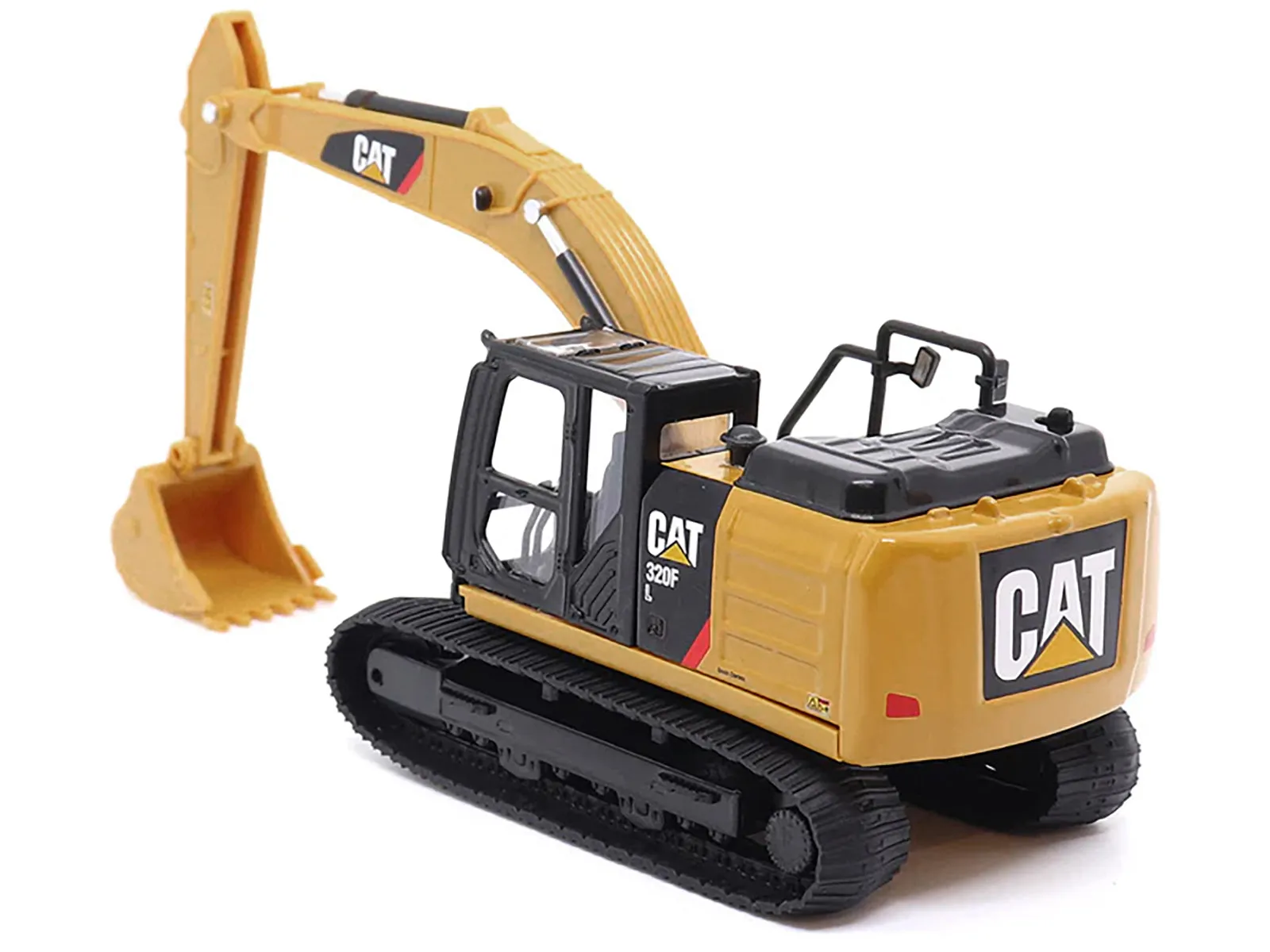 CAT Caterpillar 320F L Hydraulic Excavator Yellow and Black 1/64 Diecast Model by Diecast Masters