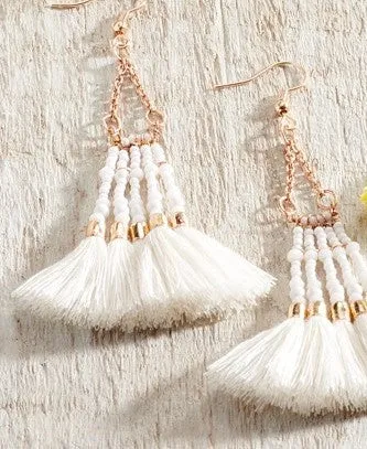 Charlie Paige Bold Tassel Earrings