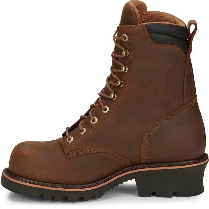 Chippewa Men's Valdor 8" Comp Toe WP Logger Work Boot - Tan - 73236