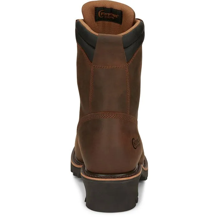 Chippewa Men's Valdor 8" Comp Toe WP Logger Work Boot - Tan - 73236