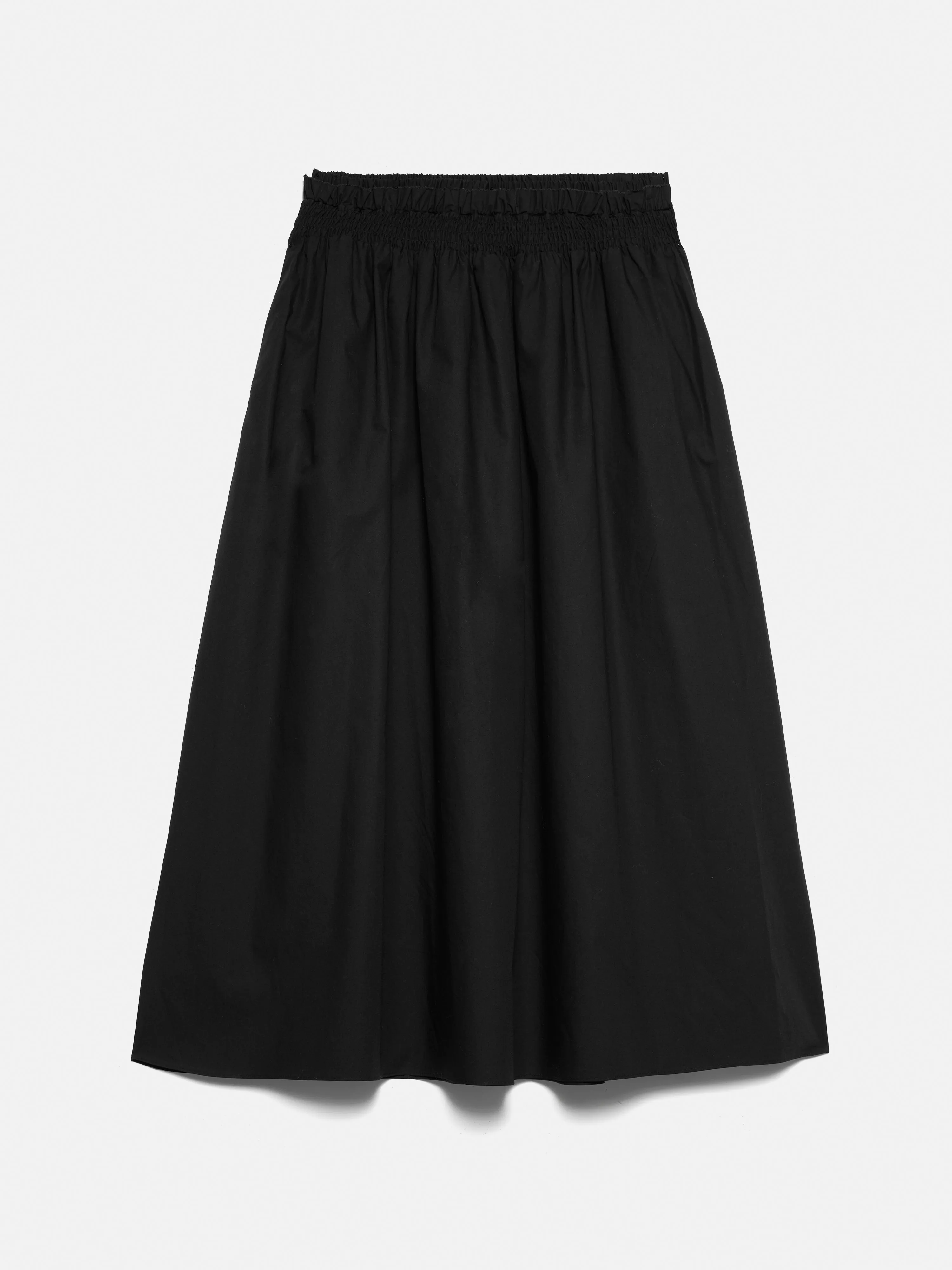 Cotton Poplin Skirt | Black