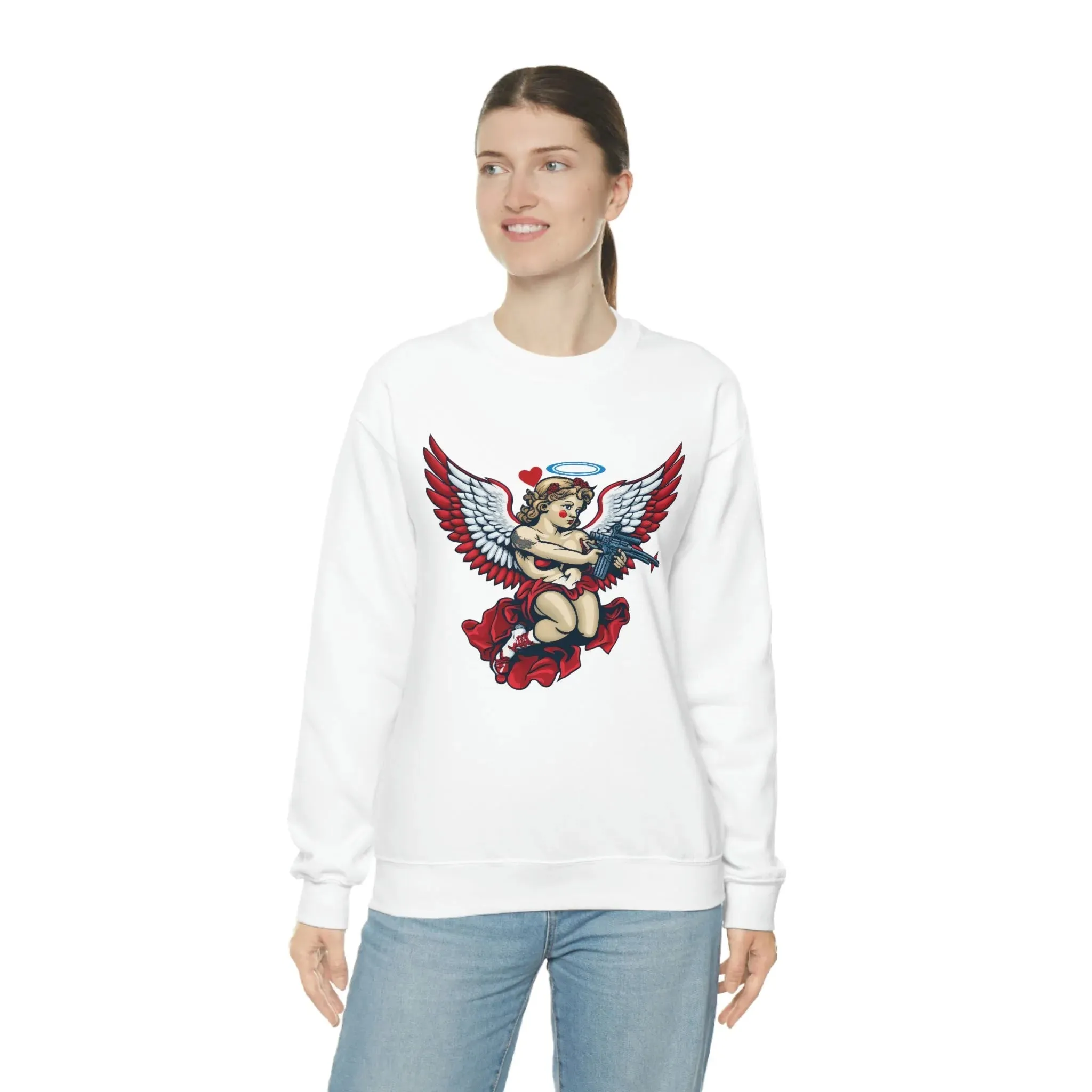 Cupid AR-15 Valentine's Day Unisex Heavy Blend™ Crewneck Sweatshirt