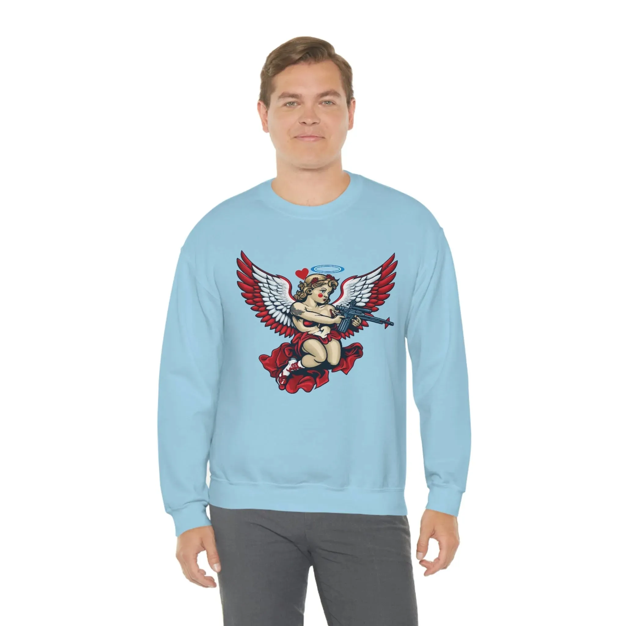 Cupid AR-15 Valentine's Day Unisex Heavy Blend™ Crewneck Sweatshirt