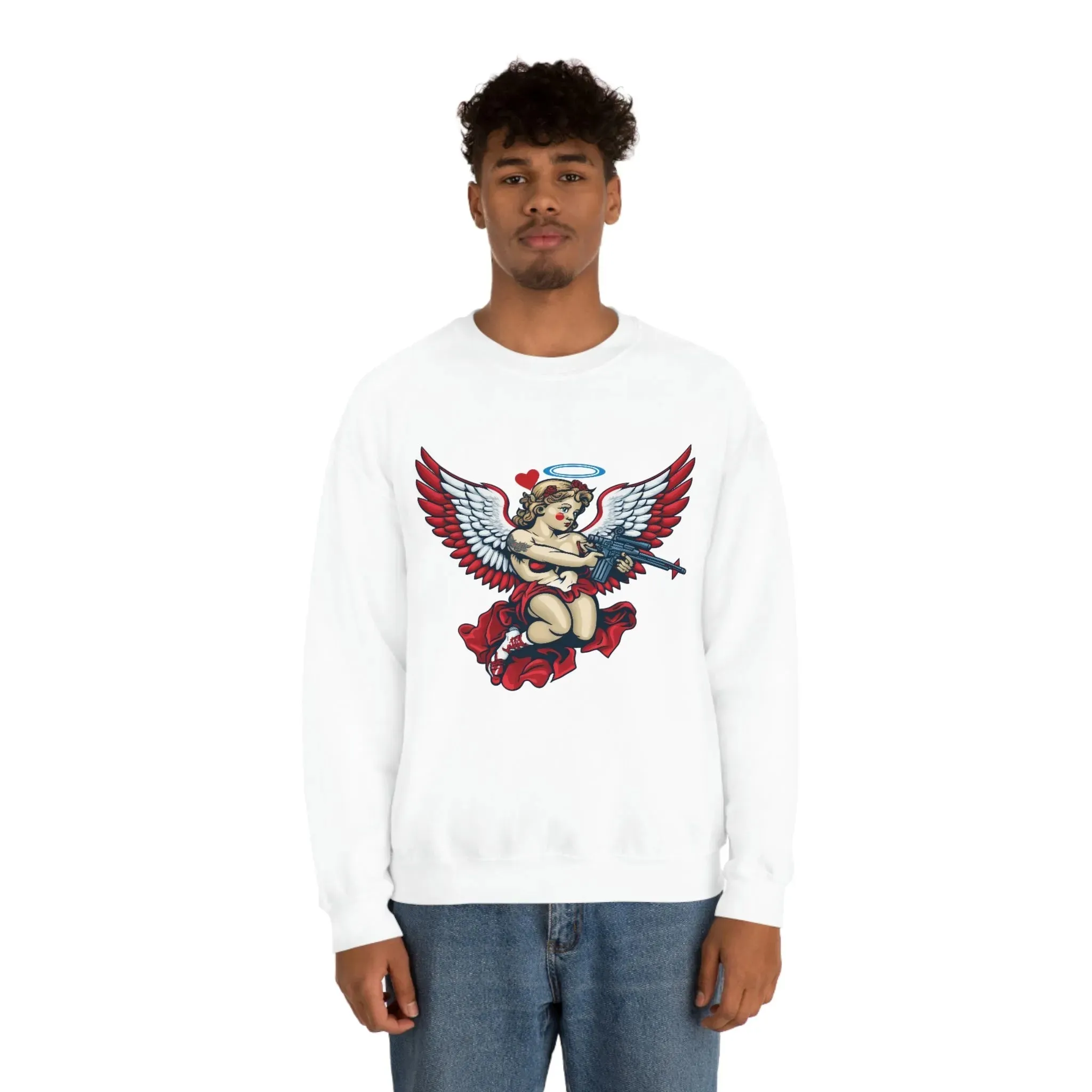 Cupid AR-15 Valentine's Day Unisex Heavy Blend™ Crewneck Sweatshirt