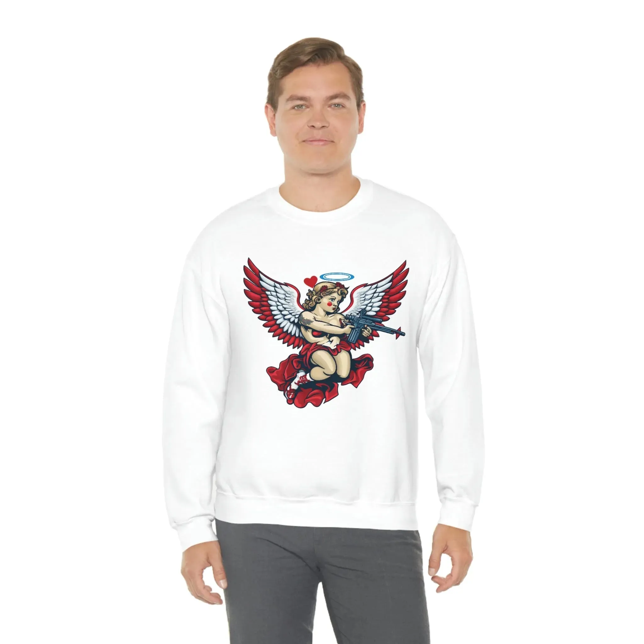 Cupid AR-15 Valentine's Day Unisex Heavy Blend™ Crewneck Sweatshirt