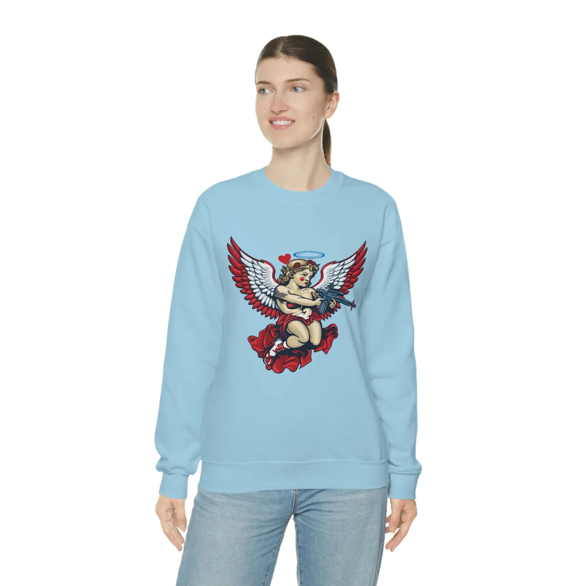 Cupid AR-15 Valentine's Day Unisex Heavy Blend™ Crewneck Sweatshirt