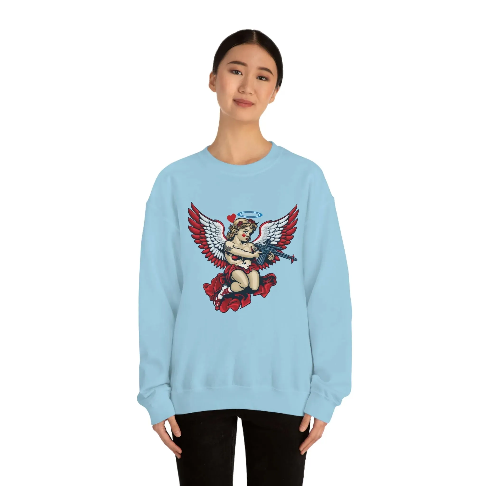 Cupid AR-15 Valentine's Day Unisex Heavy Blend™ Crewneck Sweatshirt