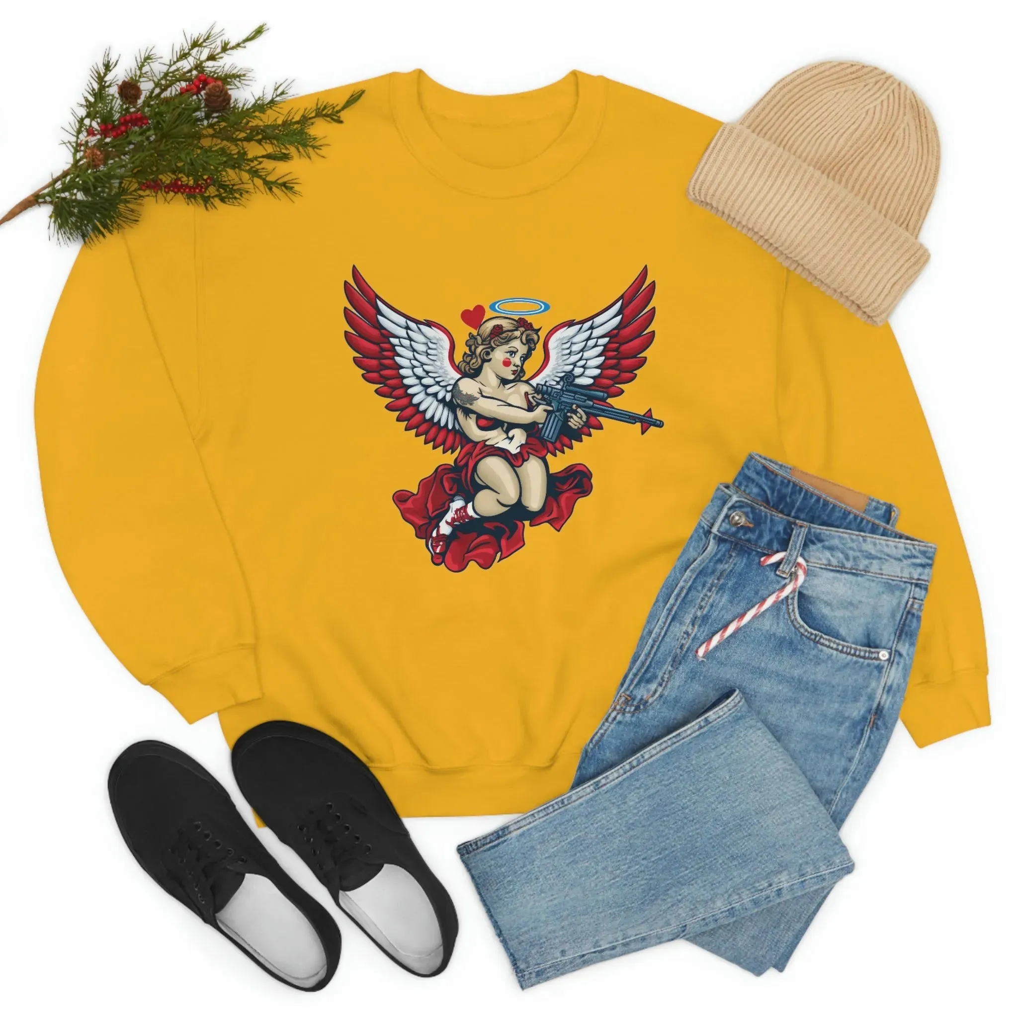 Cupid AR-15 Valentine's Day Unisex Heavy Blend™ Crewneck Sweatshirt