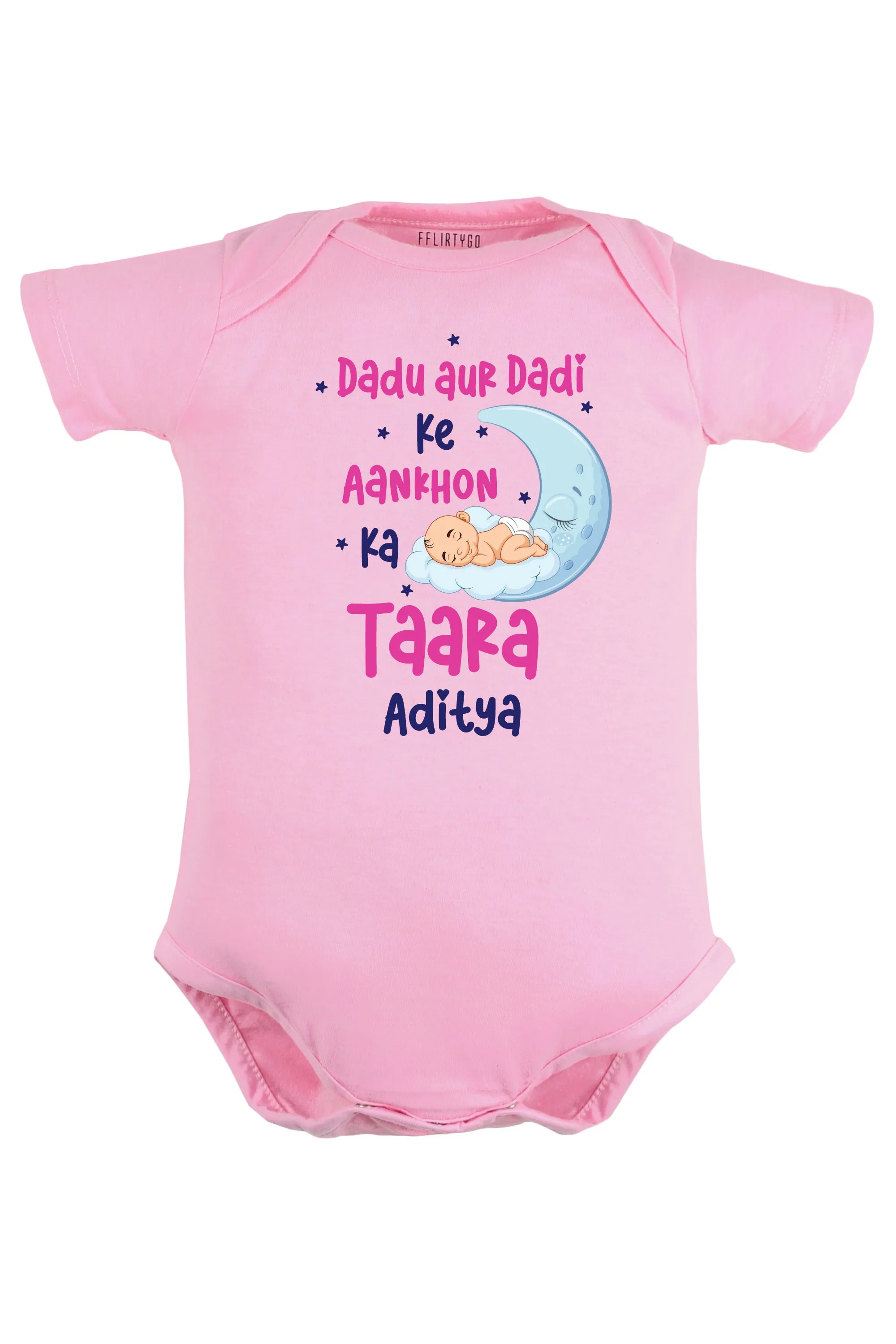 Dadu Aur Dadi Ki Aankhon Ka Taara Baby Romper | Onesies w/ Custom Name