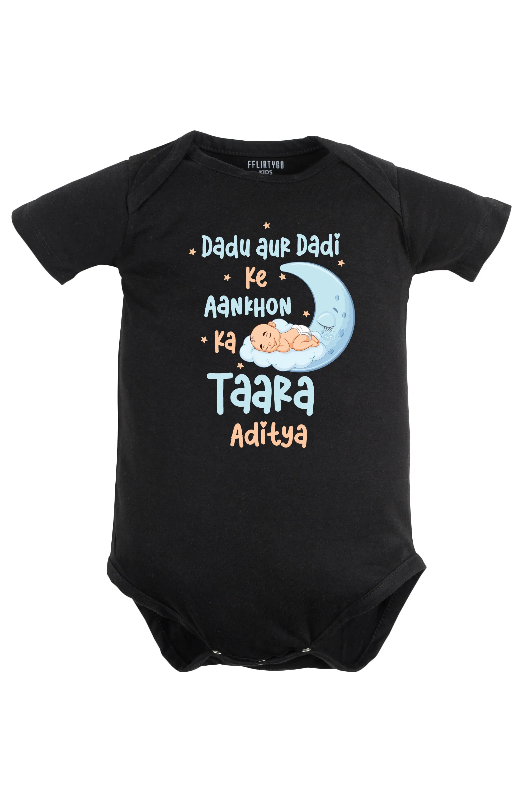 Dadu Aur Dadi Ki Aankhon Ka Taara Baby Romper | Onesies w/ Custom Name