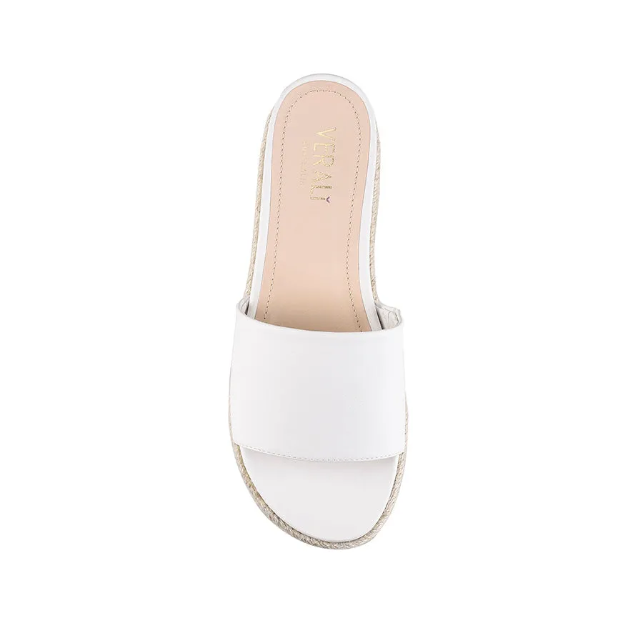 Declan Footbed Slides - White