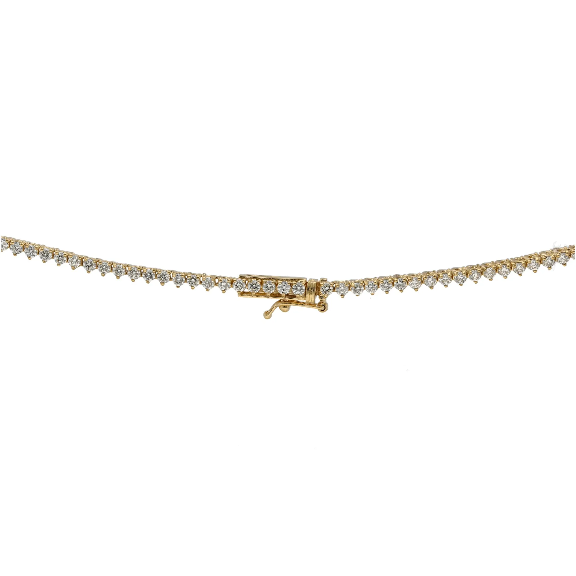 Diamond Solitaire Necklace in Yellow Gold, 5.7 ct