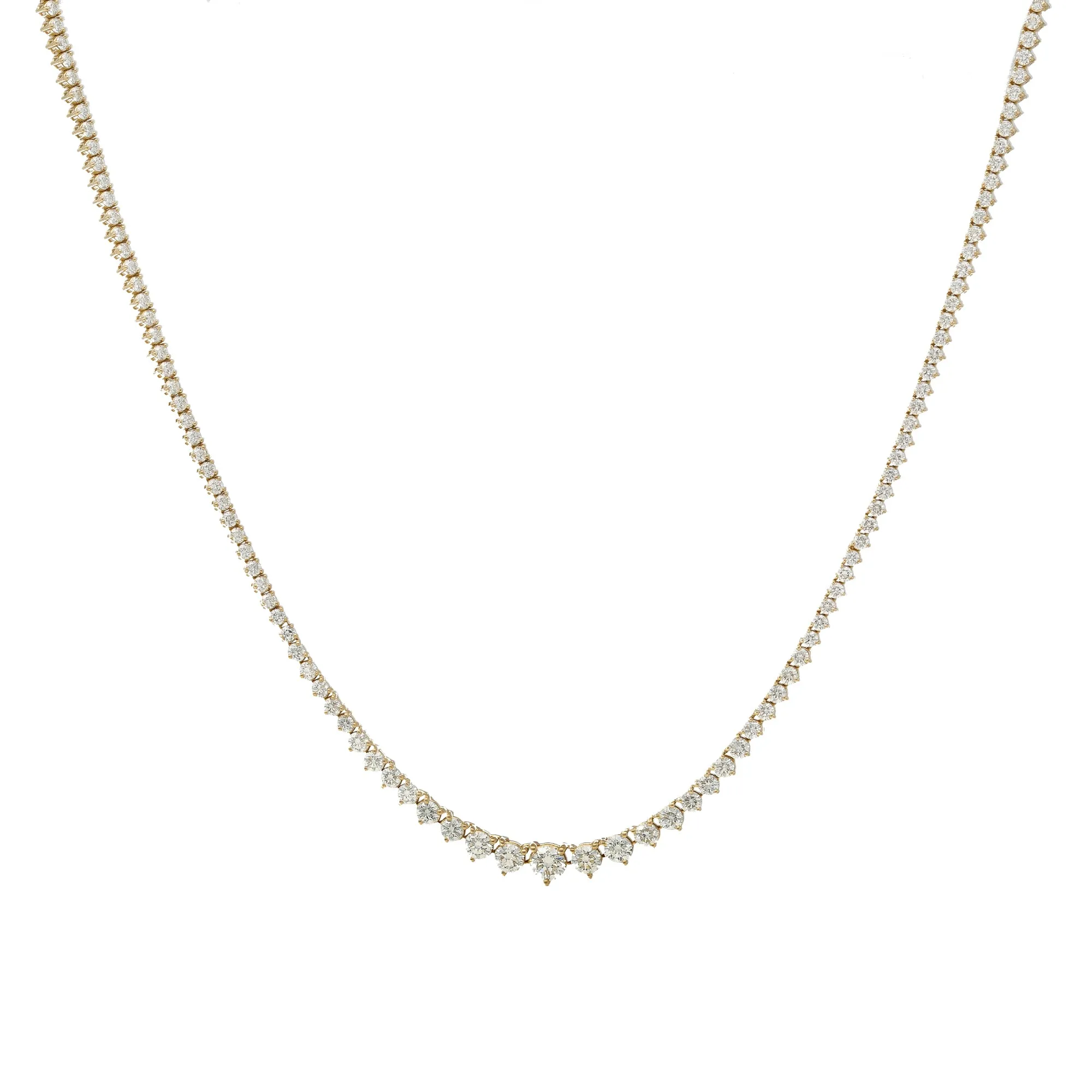 Diamond Solitaire Necklace in Yellow Gold, 5.7 ct