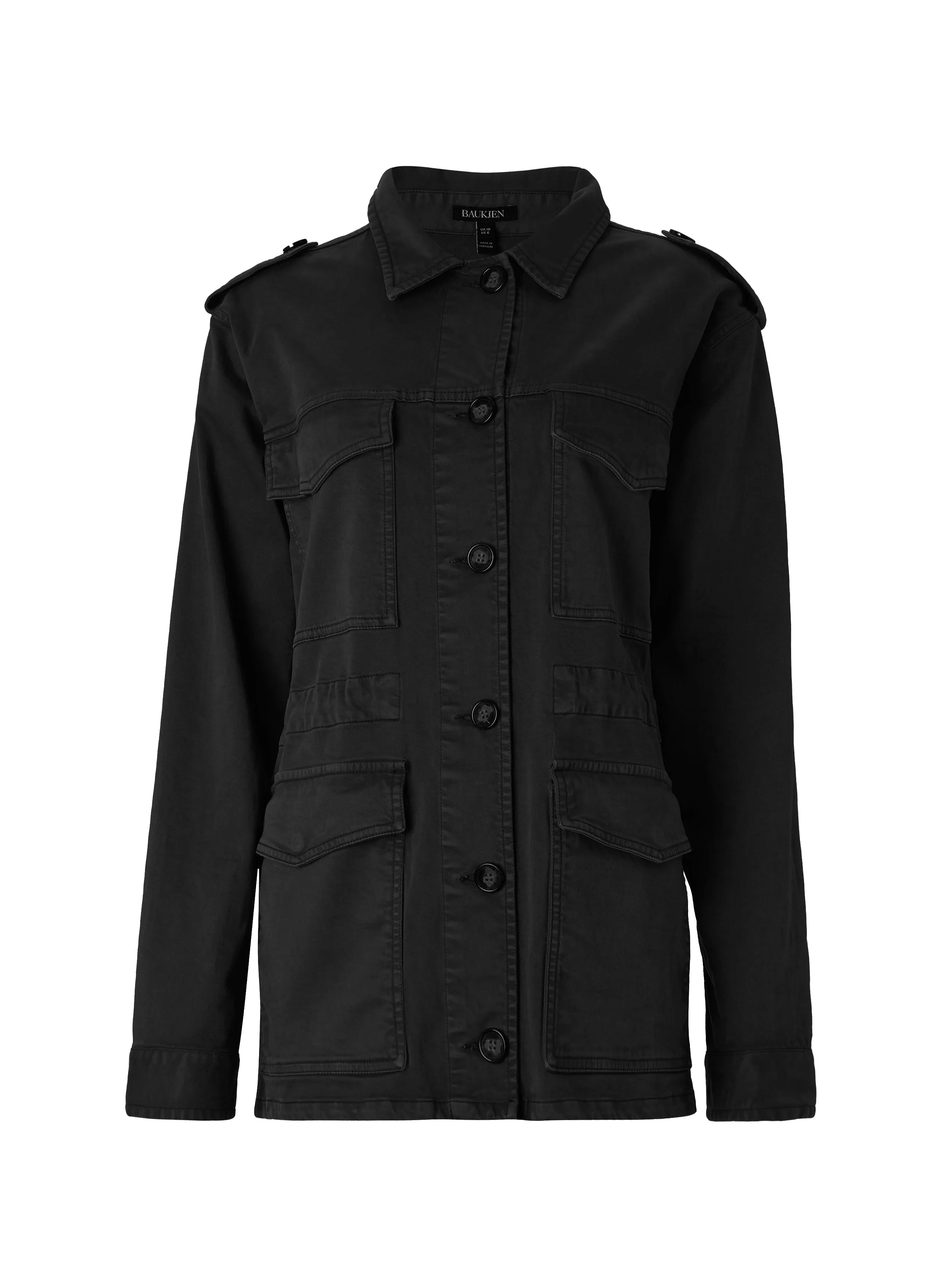 Drake Organic Cotton Utility Jacket | Black