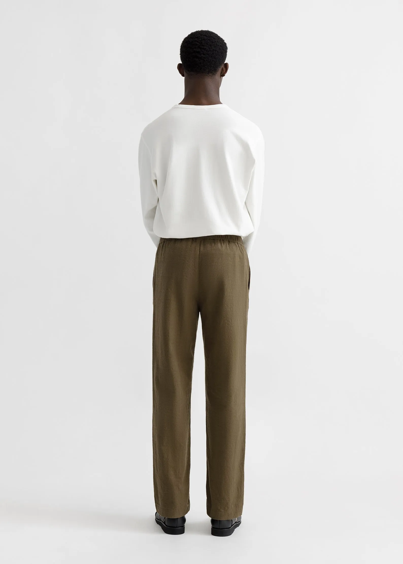 Drawstring Trousers - Olive Green