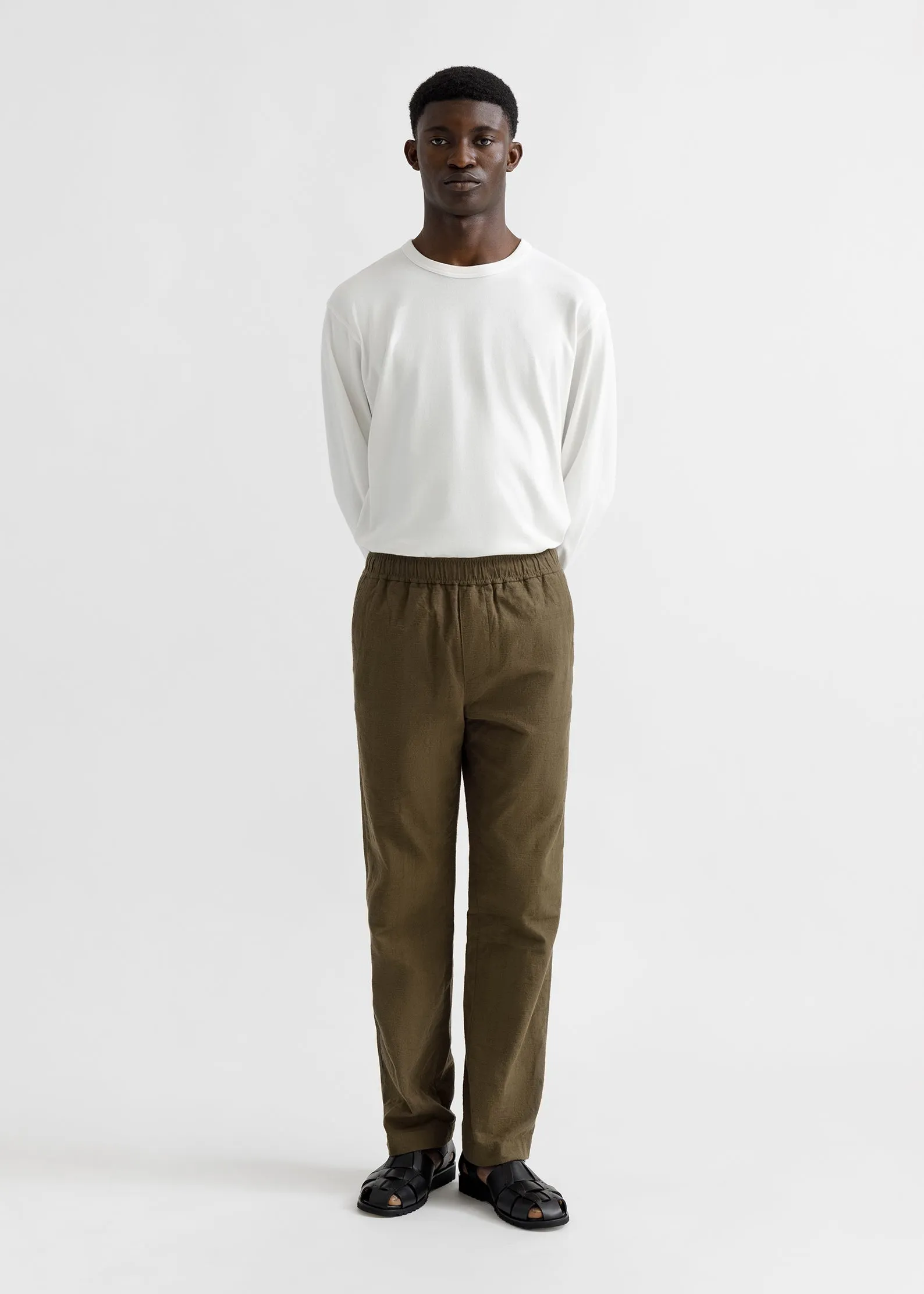 Drawstring Trousers - Olive Green